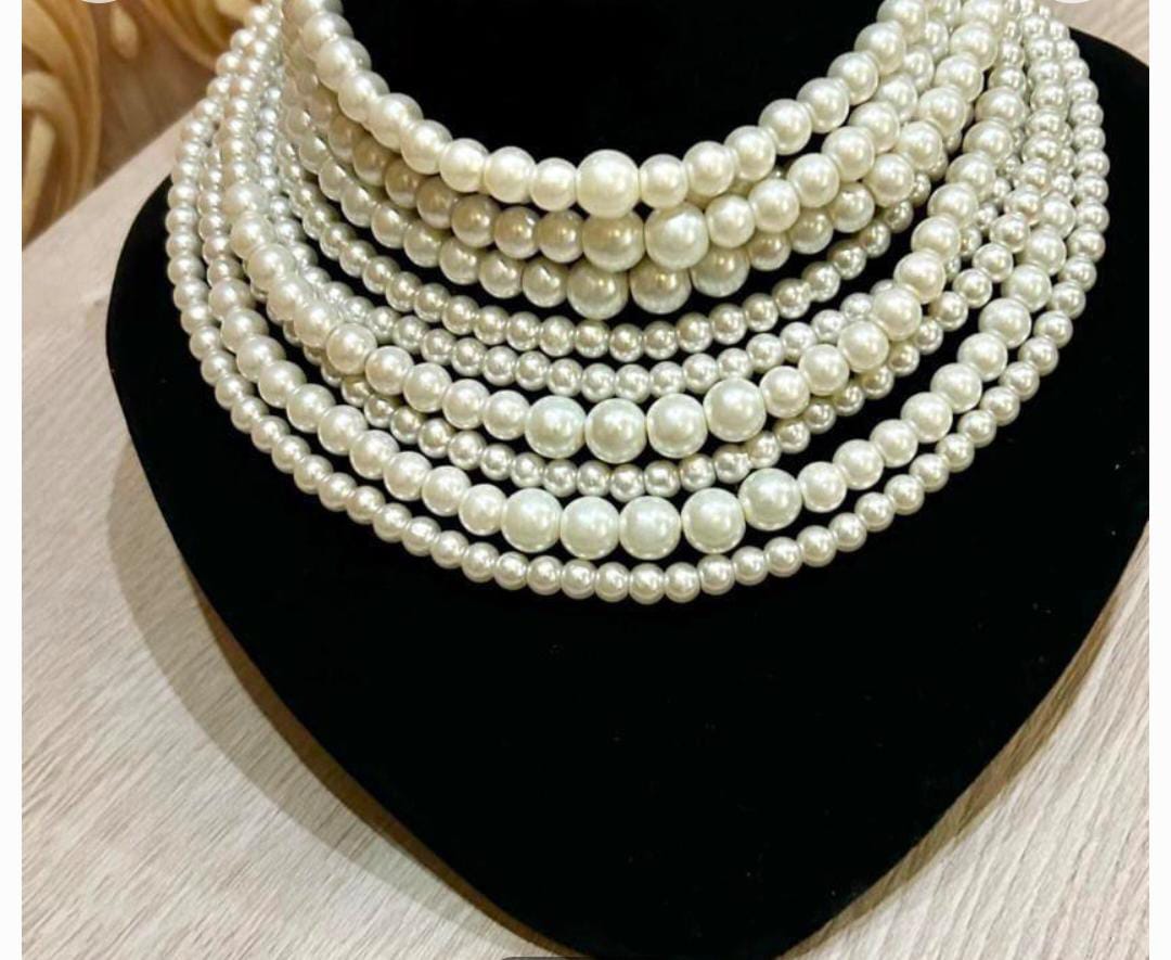 White Pearl Necklace OR-131