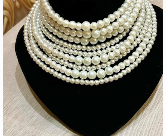 White Pearl Necklace OR-131
