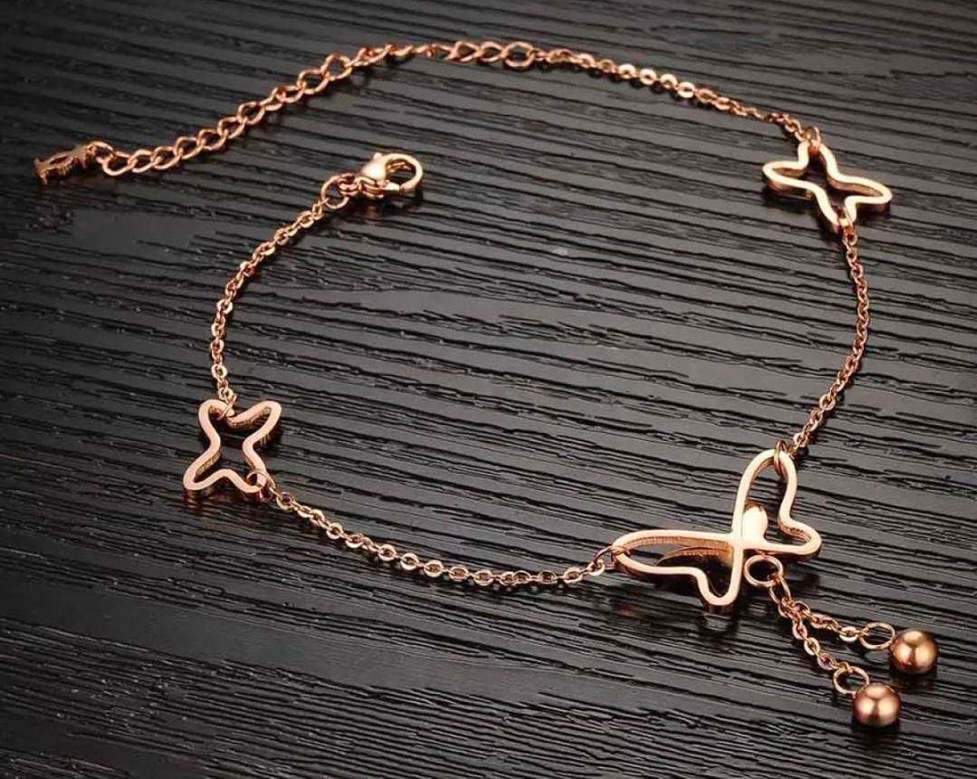 Gold Plated Butterfly Design Bracelet OR-124