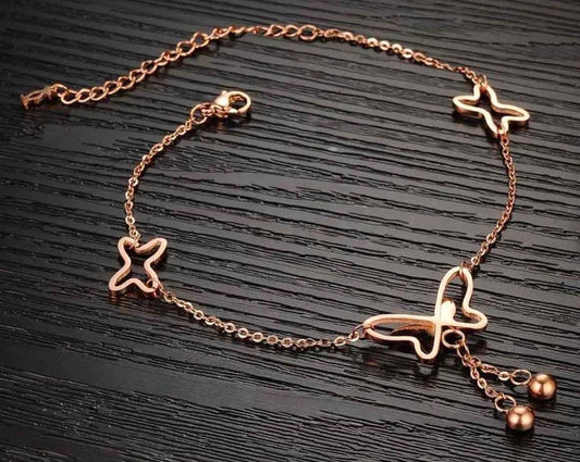 Gold Plated Butterfly Design Bracelet OR-124